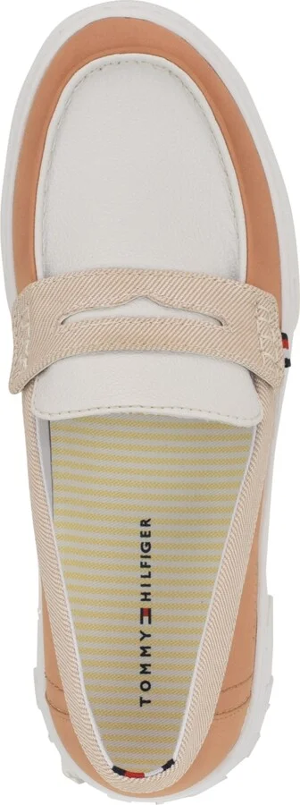 Tommy Hilfiger Women's Walees Sporty Slip-On Penny Loafers - Cognac/White - Image 4