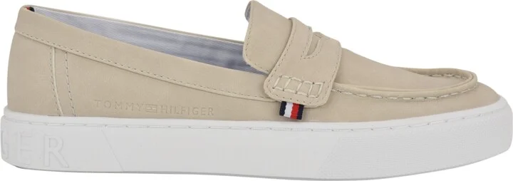 Tommy Hilfiger Women's Walees Sporty Slip-On Penny Loafers - Cognac/White - Image 6