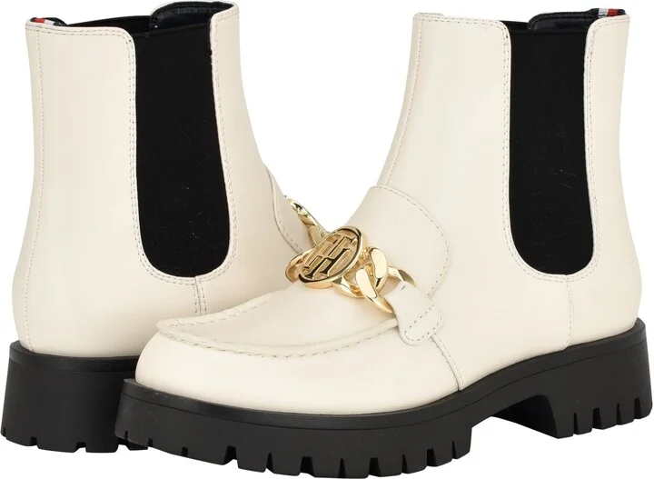 Tommy Hilfiger Womens Westal Off White/White Multi 9.5 Medium