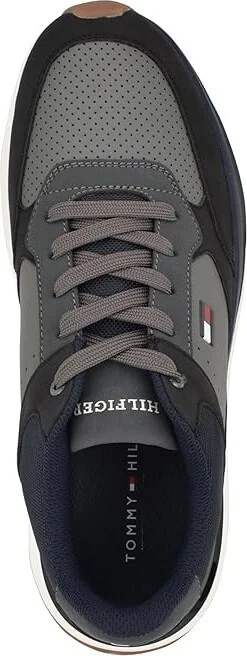 Tommy Hilfiger World Men's Shoes Black/Grey : 8 D - Medium, Leather - Image 2