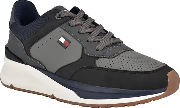 Tommy Hilfiger World Men's Shoes Black/Grey : 8 D - Medium, Leather - Image 5