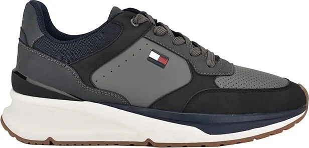 Tommy Hilfiger World Men's Shoes Black/Grey : 8 D - Medium, Leather - Image 6