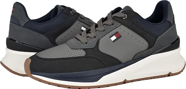 Tommy Hilfiger World Men's Shoes Black/Grey : 8 D - Medium, Leather