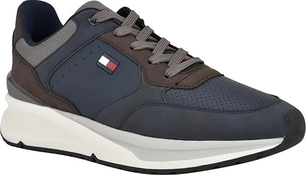 Tommy Hilfiger World Men's Shoes Navy/Dark Brown : 7.5 D - Medium, Leather - Image 5