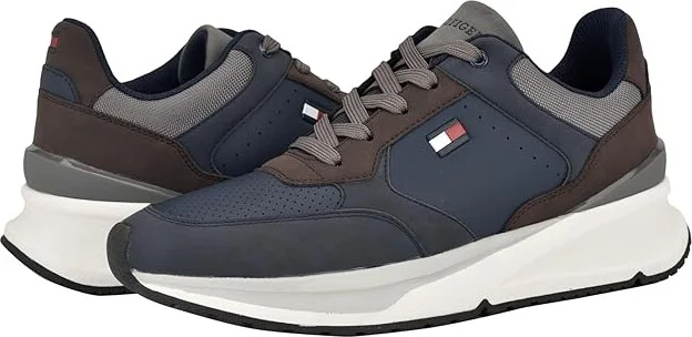 Tommy Hilfiger World Men's Shoes Navy/Dark Brown : 7.5 D - Medium, Leather