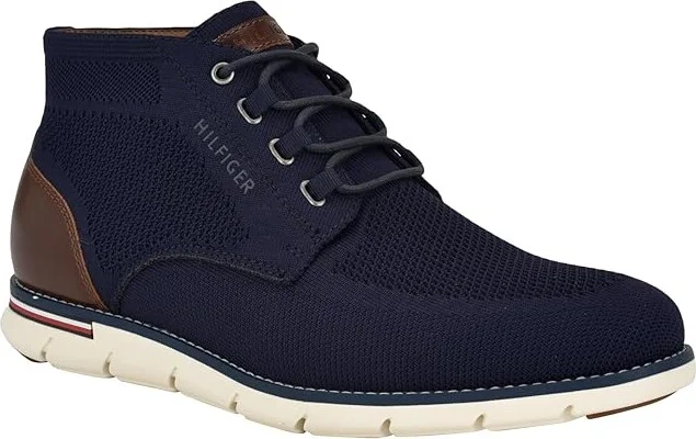 Tommy Hilfiger Wythe Men's Boots Navy : 12 D - Medium, Leather