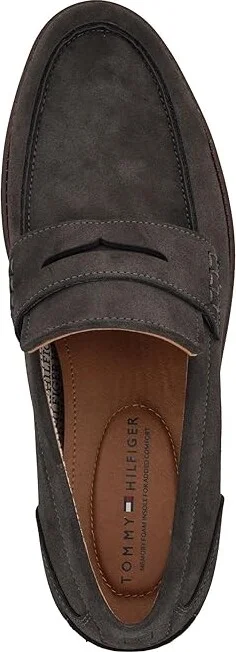 Tommy Hilfiger Yoron Men's Lace Up Wing Tip Shoes Charcoal : 9 M, Leather - Image 2