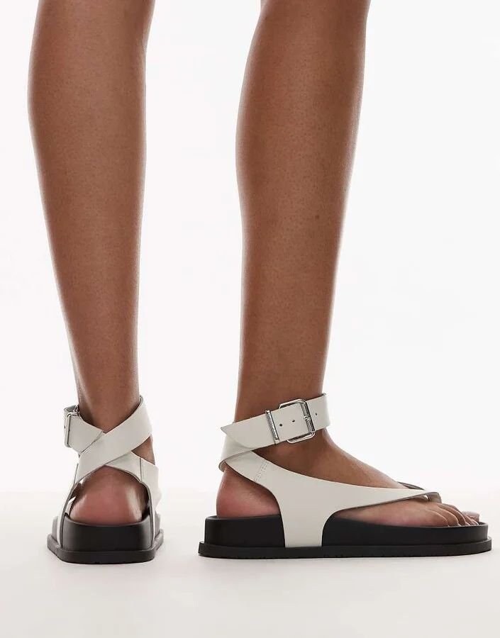 Tommy Jeans ankle strap sandals in white - Image 3