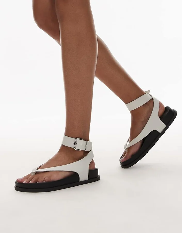 Tommy Jeans ankle strap sandals in white - Image 4