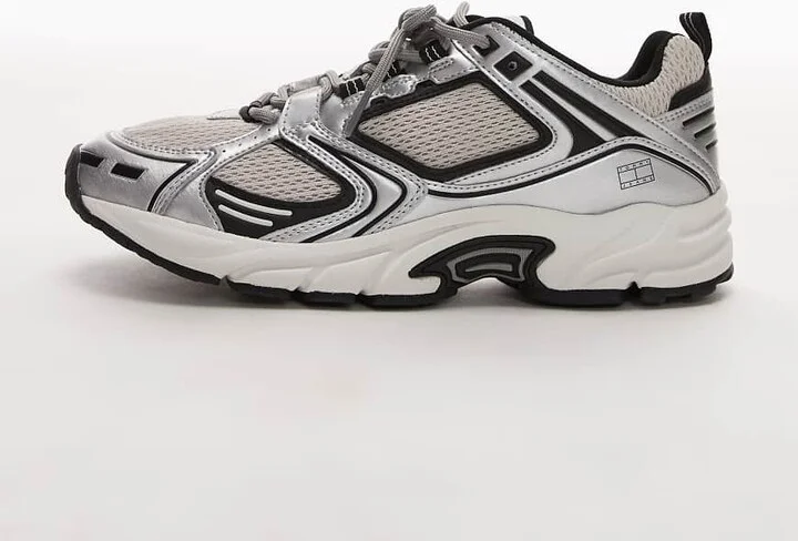 Tommy Jeans Archive 97 metallic sneakers in black - Image 2