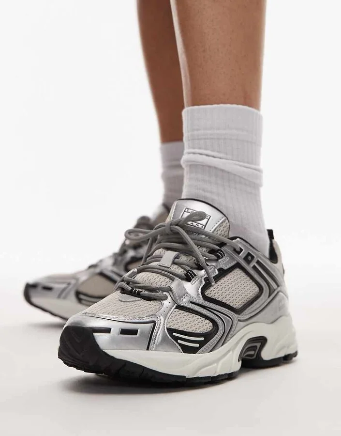 Tommy Jeans Archive 97 metallic sneakers in black - Image 3