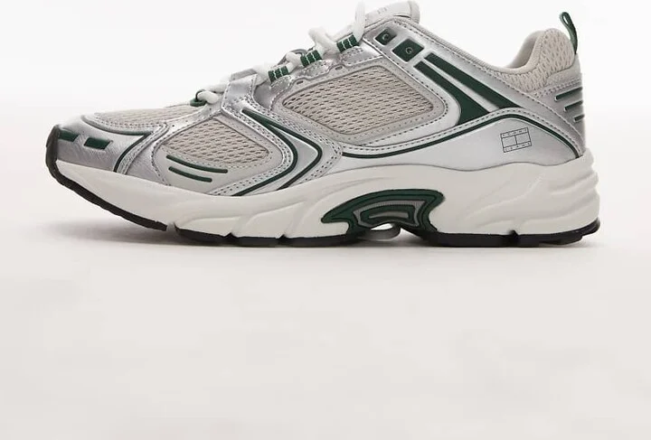 Tommy Jeans Archive 97 metallic sneakers in green - Image 2