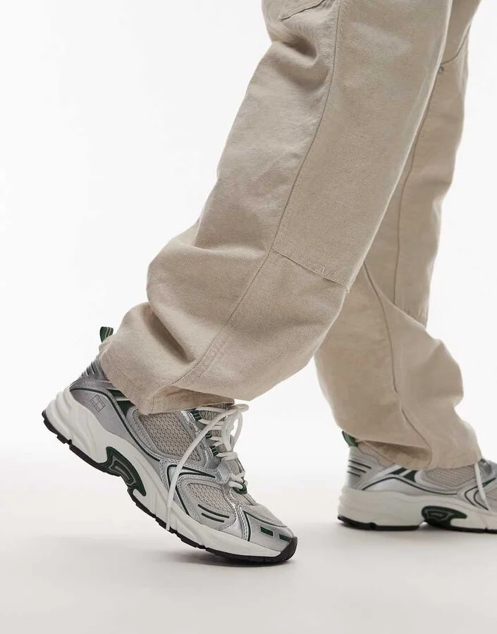 Tommy Jeans Archive 97 metallic sneakers in green - Image 3