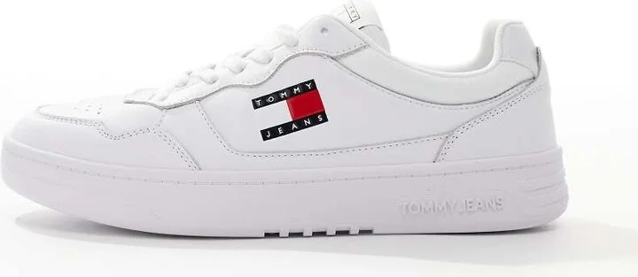 Tommy Jeans essential cupsole sneakers in white - Image 2