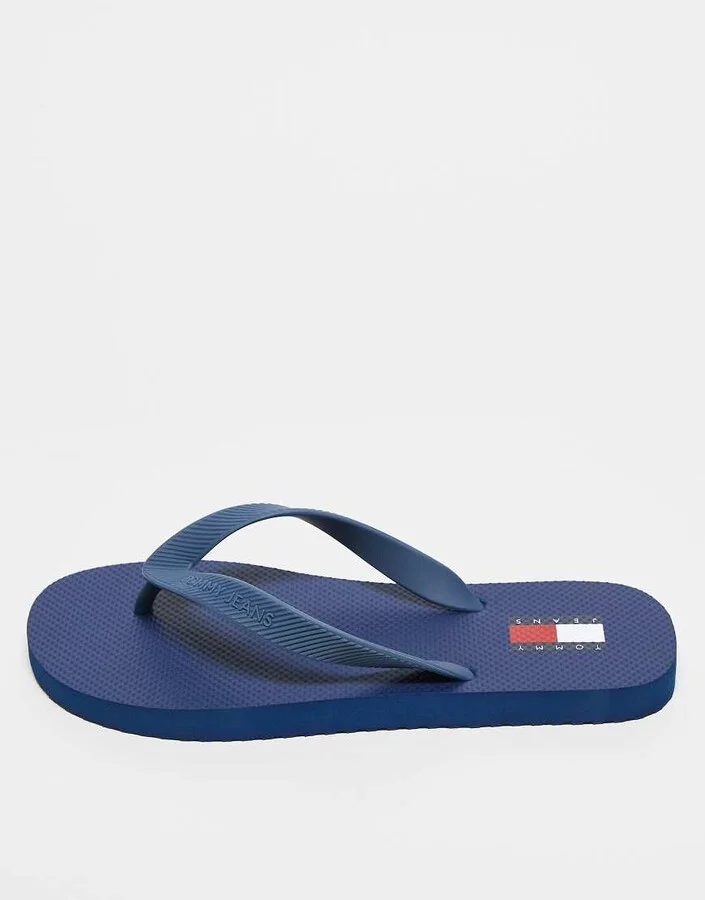 Tommy Jeans flip flops in blue - Image 3