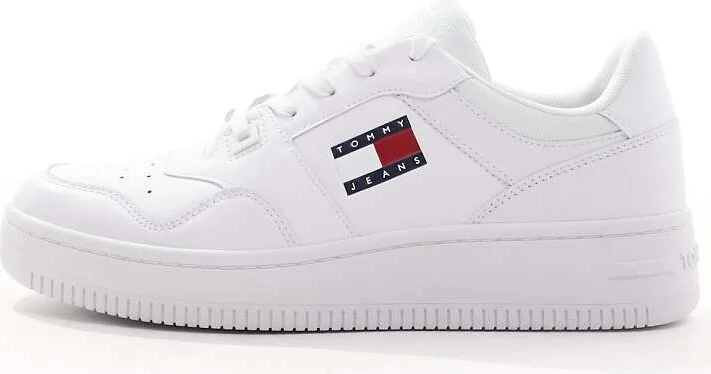 Tommy Jeans retro basket sneakers in white - Image 2