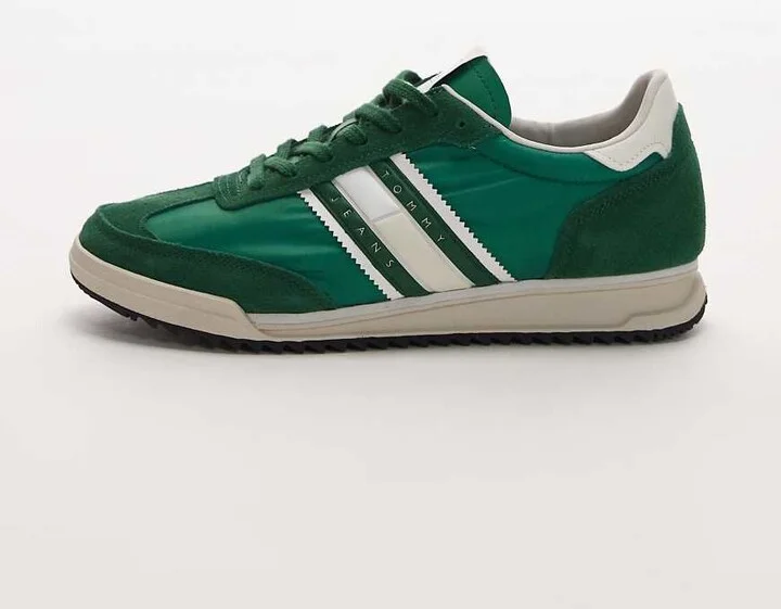 Tommy Jeans retro runner cleat sneakers in green - Image 2