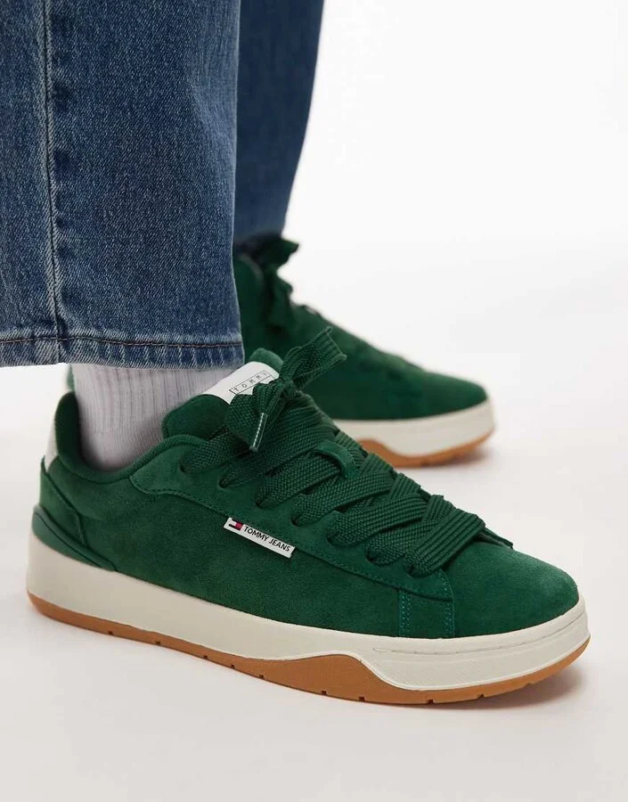Tommy Jeans skater sneaker in green - Image 4