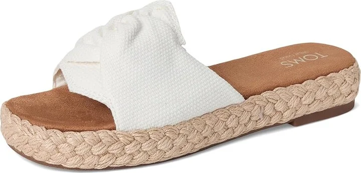 TOMS Abby Slide Women's Sandals White : 5.5 B - Medium - Image 5