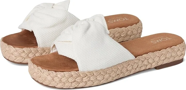 TOMS Abby Slide Women's Sandals White : 5.5 B - Medium