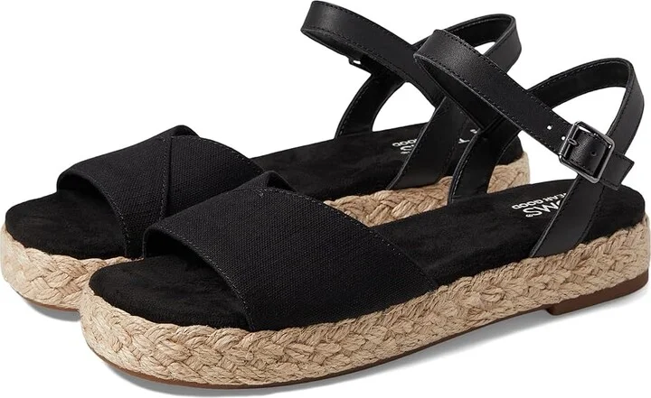 TOMS Abby Women's Shoes Black : 5.5 B - Medium, Leather/Rubber