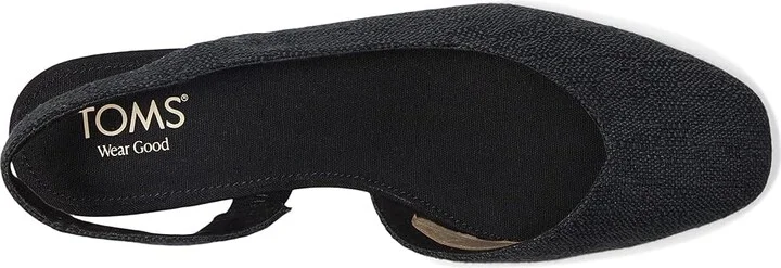 TOMS Alene Women's Dress Flat Shoes Black : 5 B - Medium, Textile - Image 2