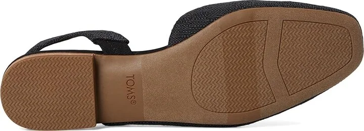 TOMS Alene Women's Dress Flat Shoes Black : 5 B - Medium, Textile - Image 3