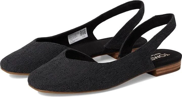 TOMS Alene Women's Dress Flat Shoes Black : 5 B - Medium, Textile
