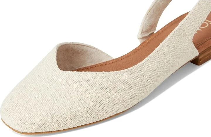 TOMS Alene Women's Dress Flat Shoes Natural : 5 B - Medium, Textile - Image 7