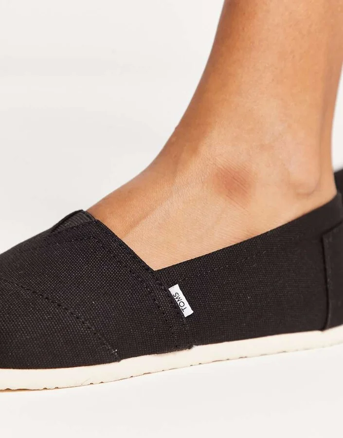 TOMS alpargata espadrilles in black - Image 3