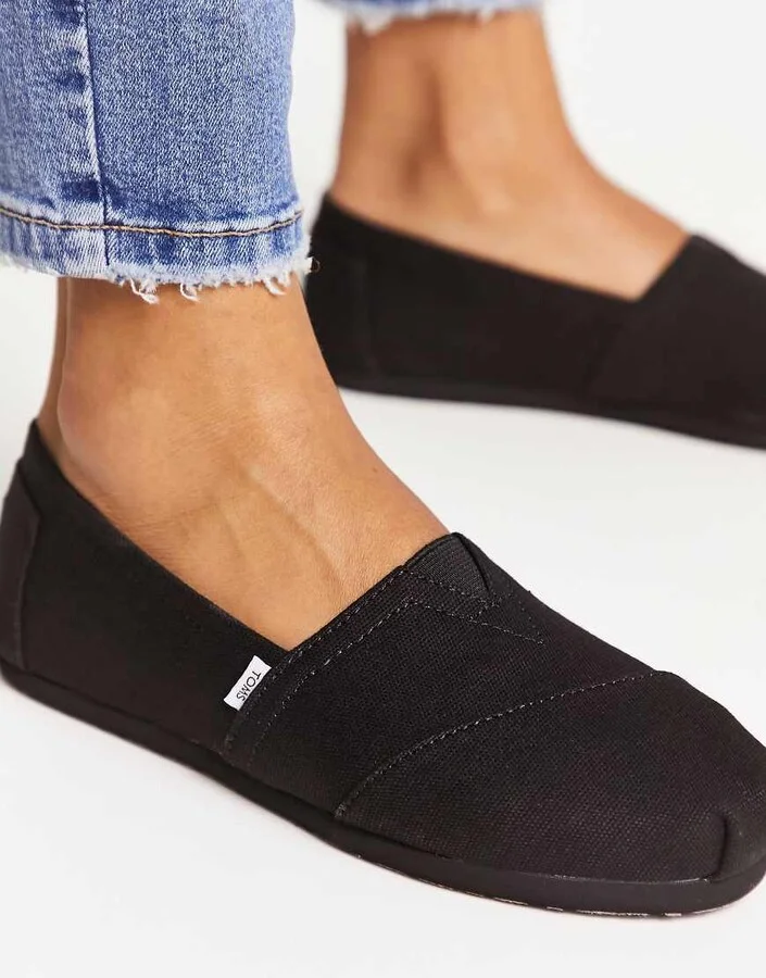 TOMS alpargata espadrilles in black - Image 2