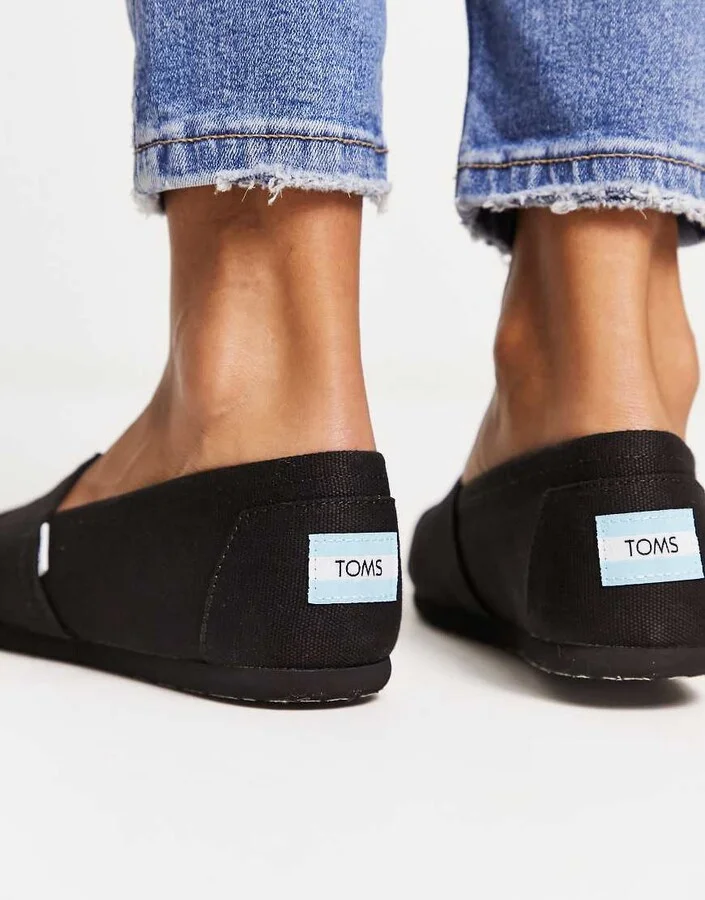 TOMS alpargata espadrilles in black - Image 3