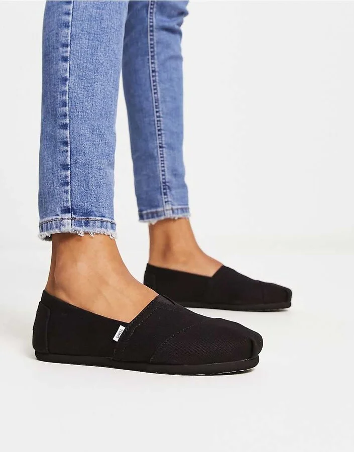 TOMS alpargata espadrilles in black - Image 4