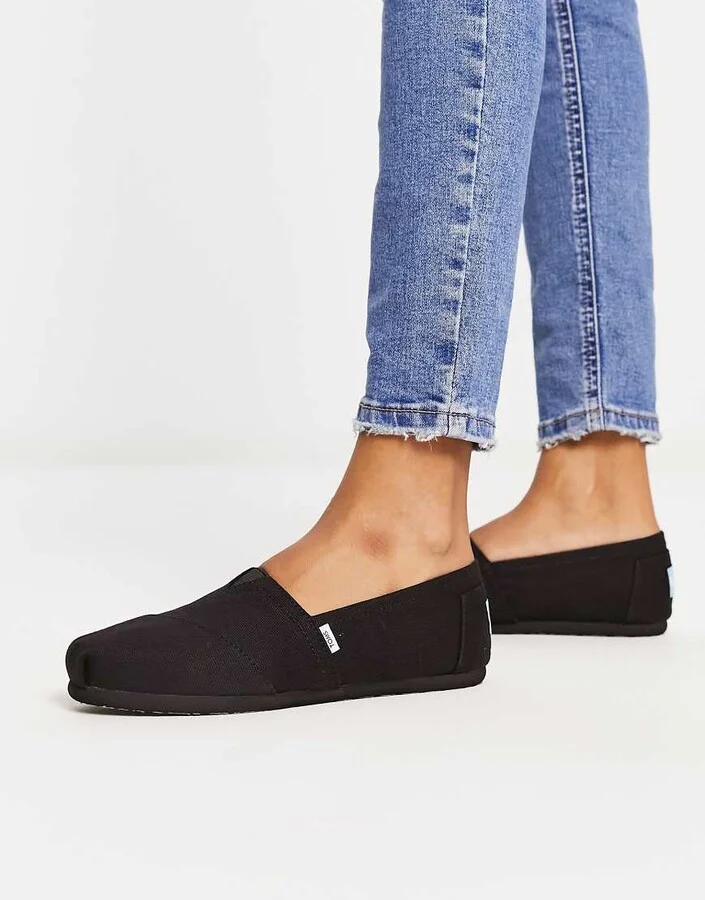 TOMS alpargata espadrilles in black