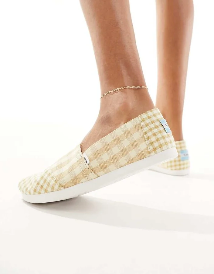 Toms Alpargata espadrilles in gingham - Image 3