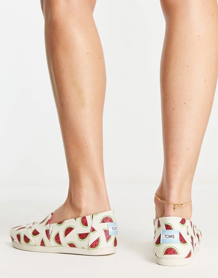 Toms alpargata espadrilles in watermelon print - Image 2