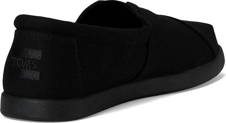 TOMS Alpargata Forward Espadrille Men's Shoes Black/Black Recycled Cotton Canvas : 10 D - Medium - Image 4