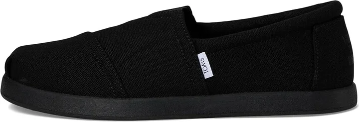 TOMS Alpargata Forward Espadrille Men's Shoes Black/Black Recycled Cotton Canvas : 10 D - Medium - Image 6