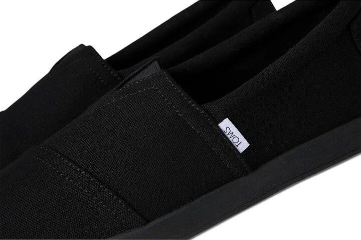 TOMS Alpargata Forward Espadrille Men's Shoes Black/Black Recycled Cotton Canvas : 10 D - Medium - Image 7