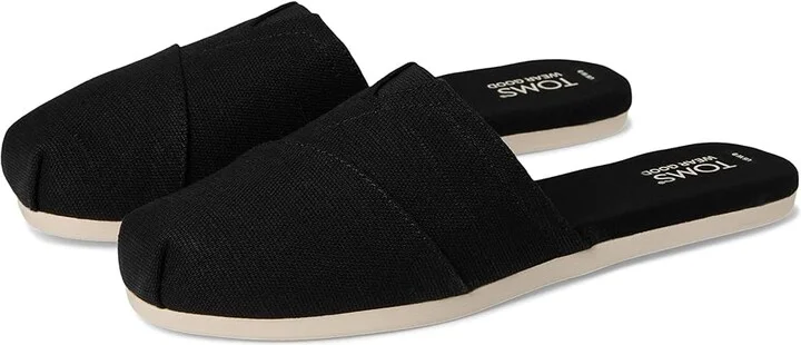 TOMS Alpargata Mule Women's Shoes Black : 8 B - Medium, Canvas