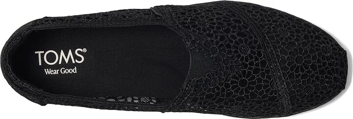 TOMS Alpargata Plus Women's Flat Shoes Black 1 : 5.5 B - Medium, Canvas/Suede - Image 2