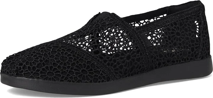 TOMS Alpargata Plus Women's Flat Shoes Black 1 : 5.5 B - Medium, Canvas/Suede - Image 5