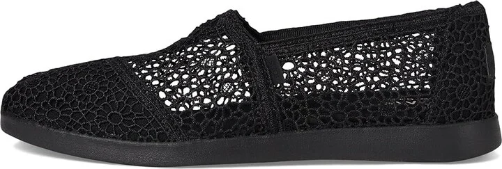 TOMS Alpargata Plus Women's Flat Shoes Black 1 : 5.5 B - Medium, Canvas/Suede - Image 6