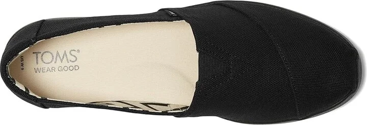 TOMS Alpargata Plus Women's Flat Shoes Black : 9.5 B - Medium, Canvas/Suede - Image 2