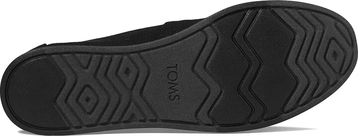 TOMS Alpargata Plus Women's Flat Shoes Black : 9.5 B - Medium, Canvas/Suede - Image 3