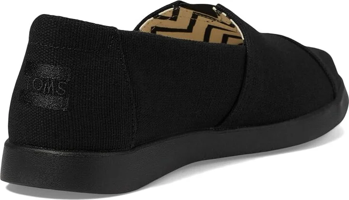 TOMS Alpargata Plus Women's Flat Shoes Black : 9.5 B - Medium, Canvas/Suede - Image 4
