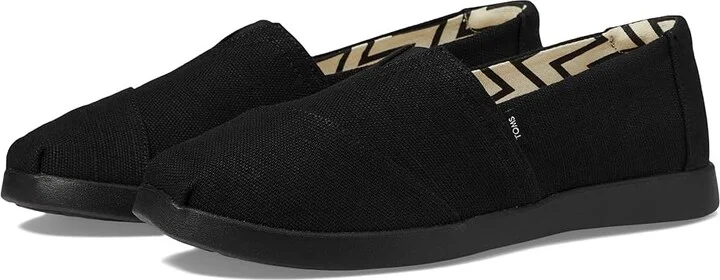 TOMS Alpargata Plus Women's Flat Shoes Black : 9.5 B - Medium, Canvas/Suede