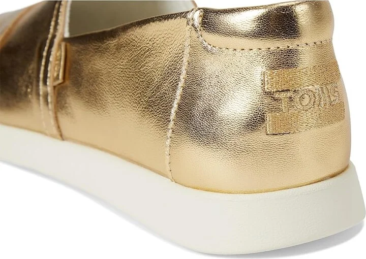 TOMS Alpargata Plus Women's Flat Shoes Gold Metallic : 7 B - Medium, Canvas/Suede - Image 7