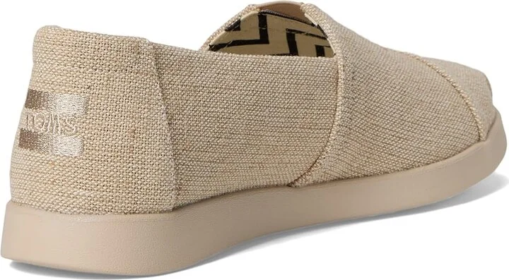 TOMS Alpargata Plus Women's Flat Shoes Natural : 12 B - Medium, Canvas/Suede - Image 4
