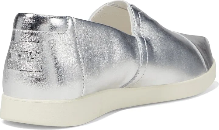 TOMS Alpargata Plus Women's Flat Shoes Silver : 5.5 B - Medium, Canvas/Suede - Image 4